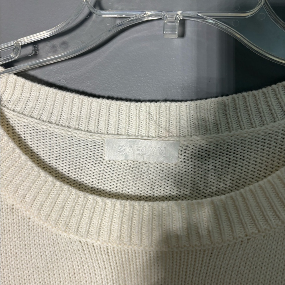 NWT SABLYN Eve Cotton Cashmere Blend Sweater Dress Size Large - Picture 5 of 7